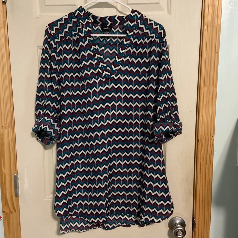 Chevron patterned Tunic